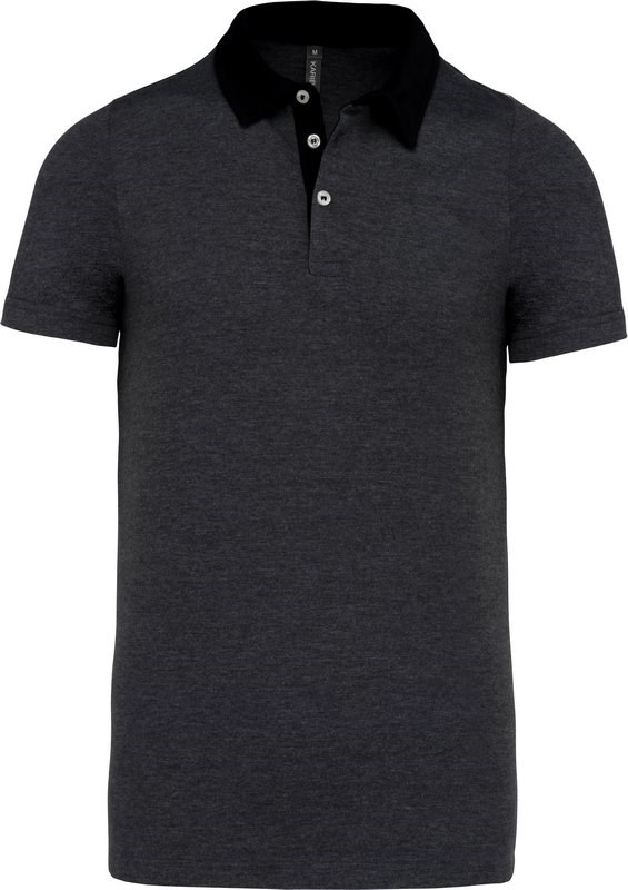Kariban Tweekleurige herenpolo jersey