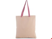 Kimood Platte shopper van canvas met contrasterend hengsel