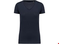 Kariban Dames-t-shirt Supima® V-hals korte mouwen