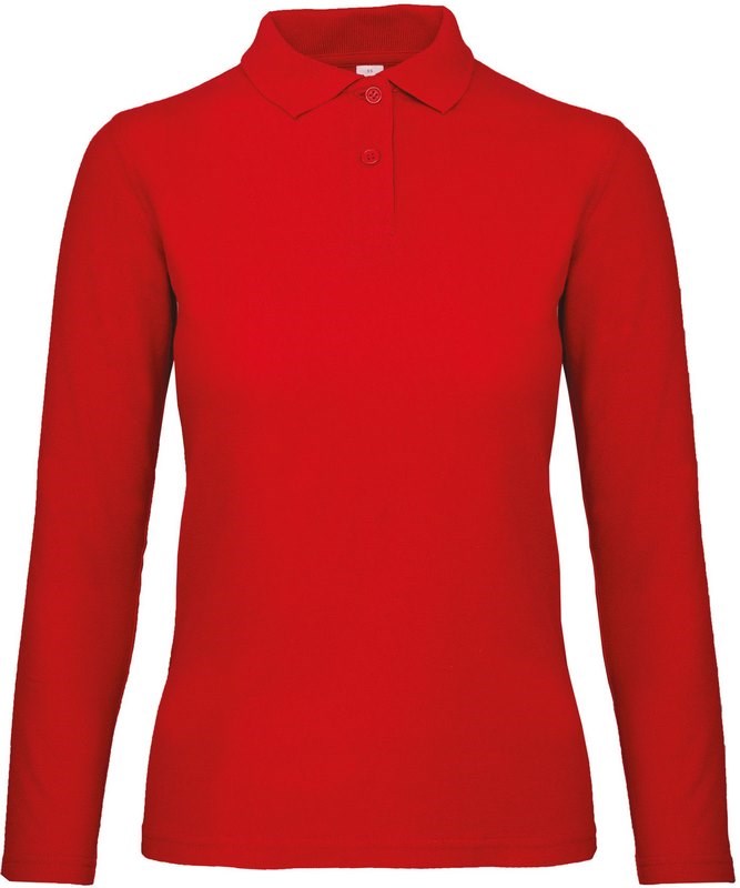 B&C ID.001 Ladies' long-sleeve polo shirt