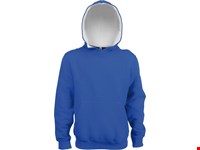 Kariban Kinder hooded sweater met gecontrasteerde capuchon