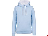 Kariban Hooded sweater met gecontrasteerde capuchon
