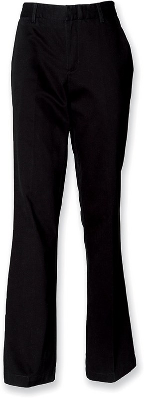 Henbury Ladies 65/35 Flat Fronted Chino Trousers