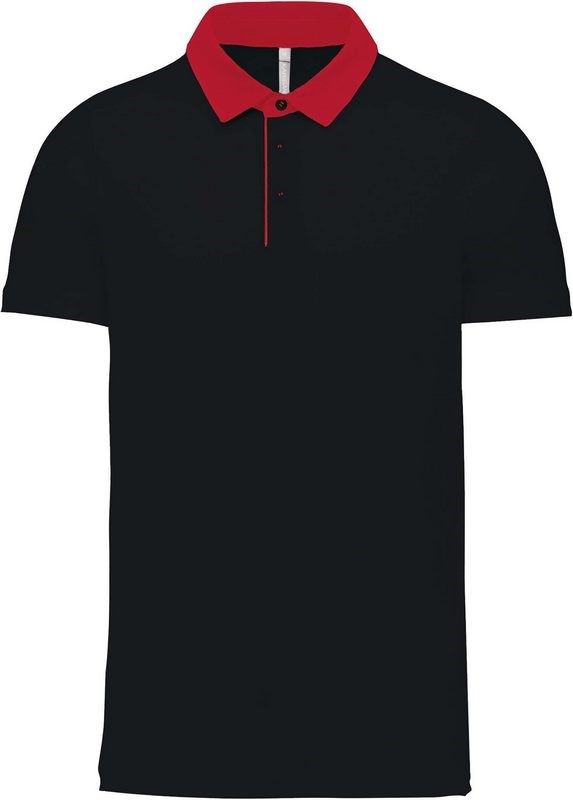 Kariban Tweekleurige herenpolo jersey
