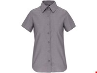 Kariban Dames oxford blouse korte mouwen