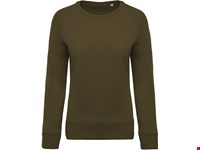 Kariban Damessweater BIO ronde hals raglanmouwen