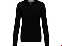 Kariban Dames T-shirt ronde hals lange mouwen