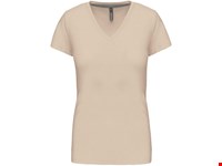 Kariban Dames T-shirt V-hals Korte Mouwen