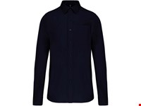 Kariban Heren poplin overhemd lange mouwen