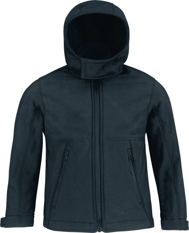 B&C Kids' hooded softshell jacket