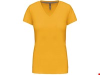Kariban Dames T-shirt V-hals Korte Mouwen