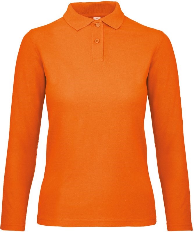 B&C ID.001 Ladies' long-sleeve polo shirt