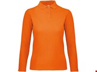 B&C ID.001 Ladies' long-sleeve polo shirt