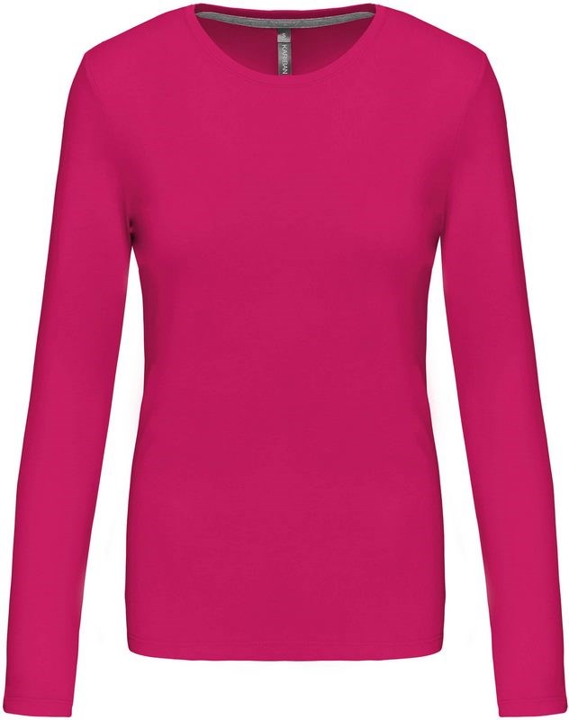 Kariban Dames T-shirt ronde hals lange mouwen