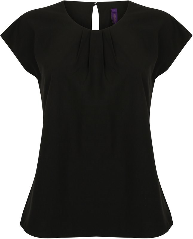 Henbury Ladies pleat front blouse