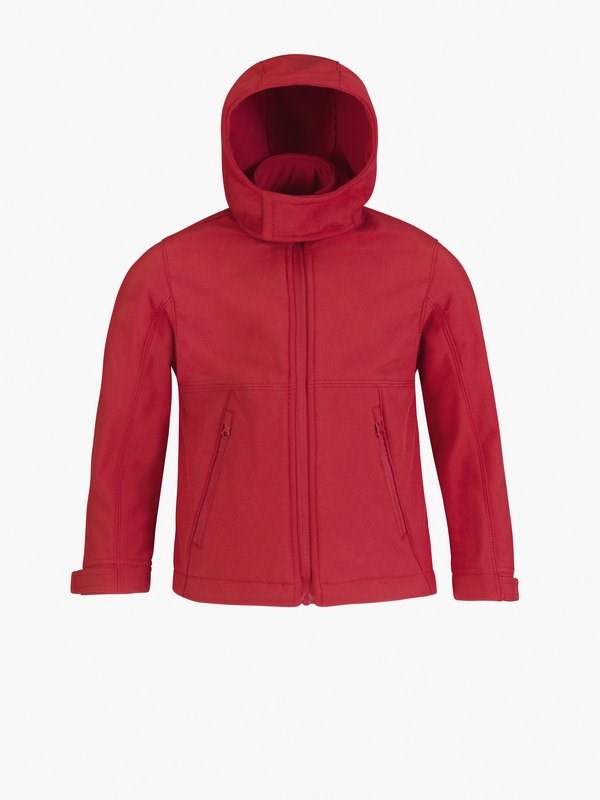 B&C Kids' hooded softshell jacket