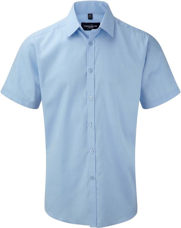 Russell Men's Short Sleeve Herringbone Shirt