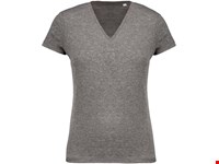 Kariban Dames-t-shirt BIO-katoen V-hals