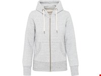 Kariban Vintage damessweater met rits en capuchon