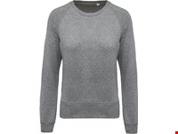 Kariban Damessweater BIO ronde hals raglanmouwen