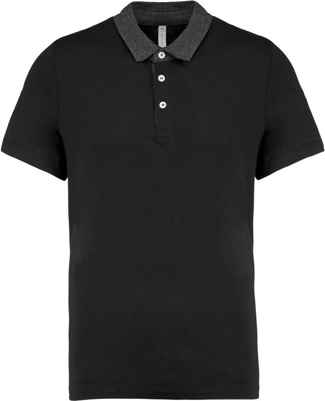 Kariban Tweekleurige herenpolo jersey