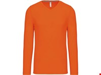 Kariban T-shirt V-hals lange mouwen