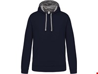 Kariban Hooded sweater met gecontrasteerde capuchon