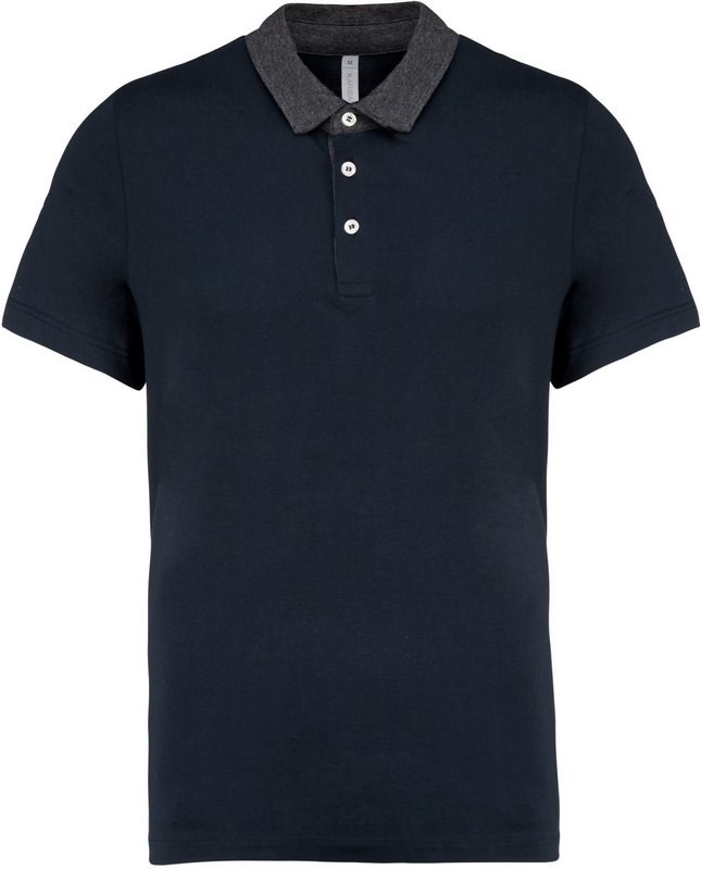 Kariban Tweekleurige herenpolo jersey