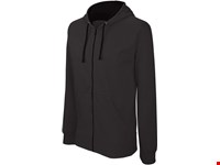 Kariban Herensweater met rits en capuchon in contrasterende kleur