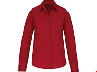 Kariban Dames poplin blouse lange mouwen