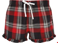 Skinni Fit Women's Tartan Frill Lounge Shorts