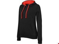 Kariban Damessweater met capuchon in contrasterende kleur