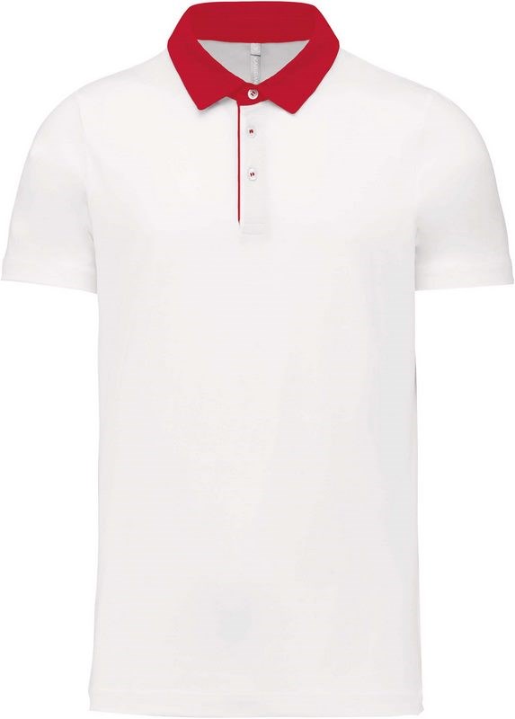 Kariban Tweekleurige herenpolo jersey