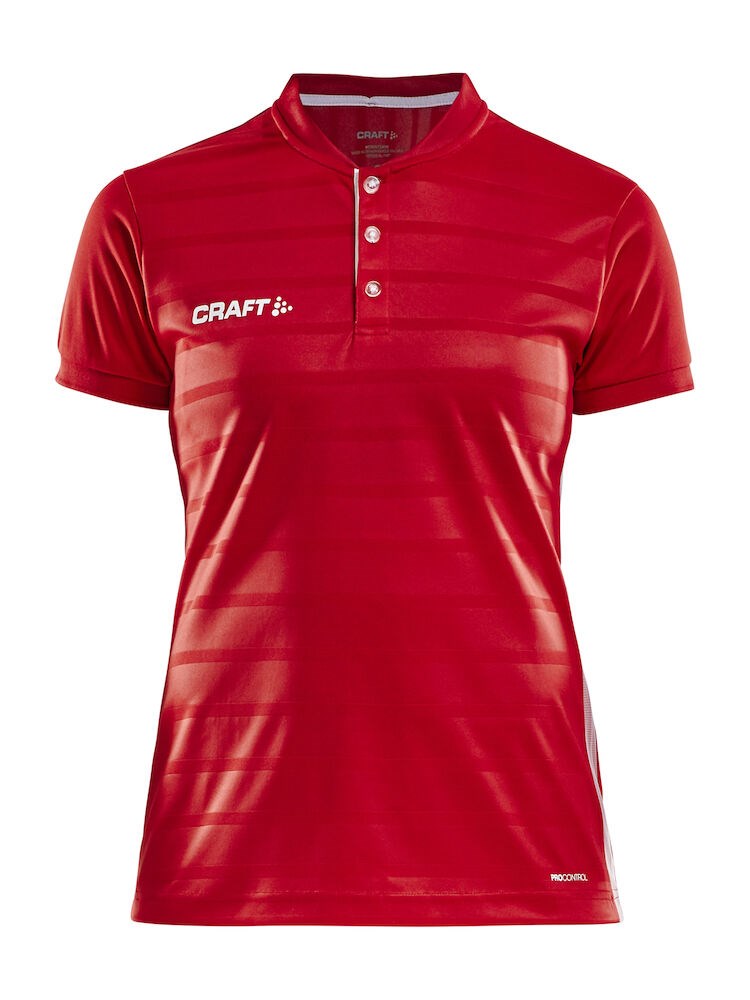 Craft - Pro Control Button Jersey W Bright Red/White XS