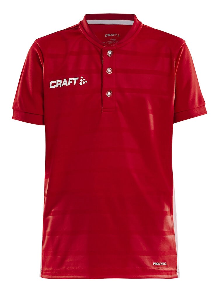 Craft - Pro Control Button Jersey Jr Bright Red/White 158/164