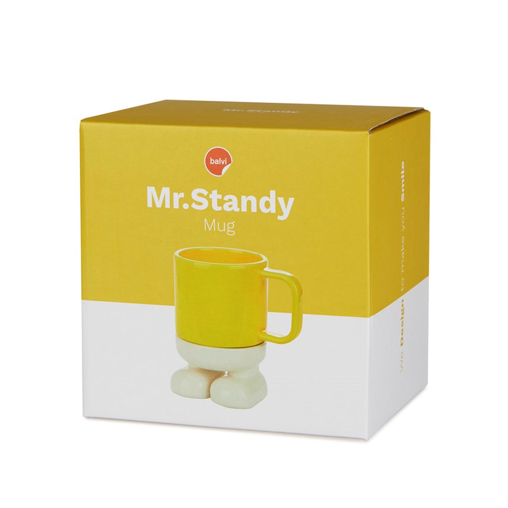 Mok,Mr.Standy,geel,keramiek