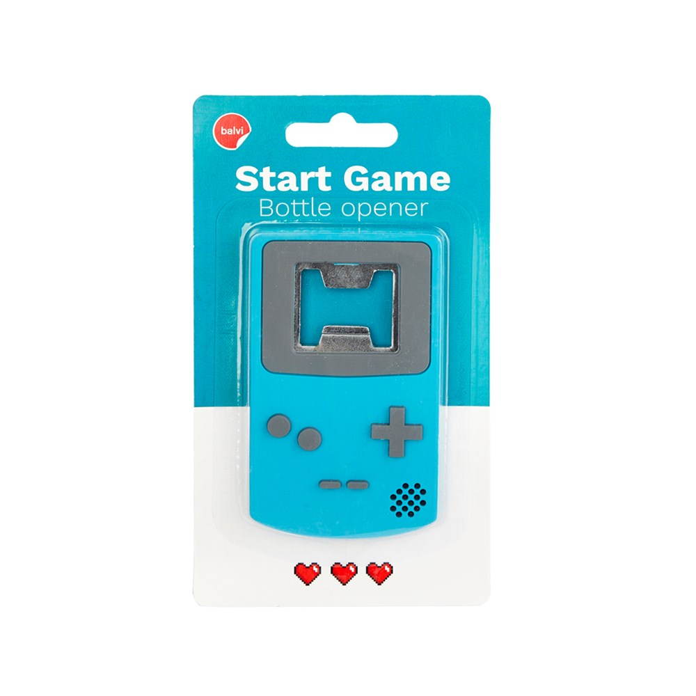 Fles opener,Start Game,blauw,magnetisch,plastic
