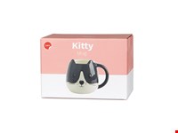 Mok,Kitty,wit/zwart,400 ml,met handvat
