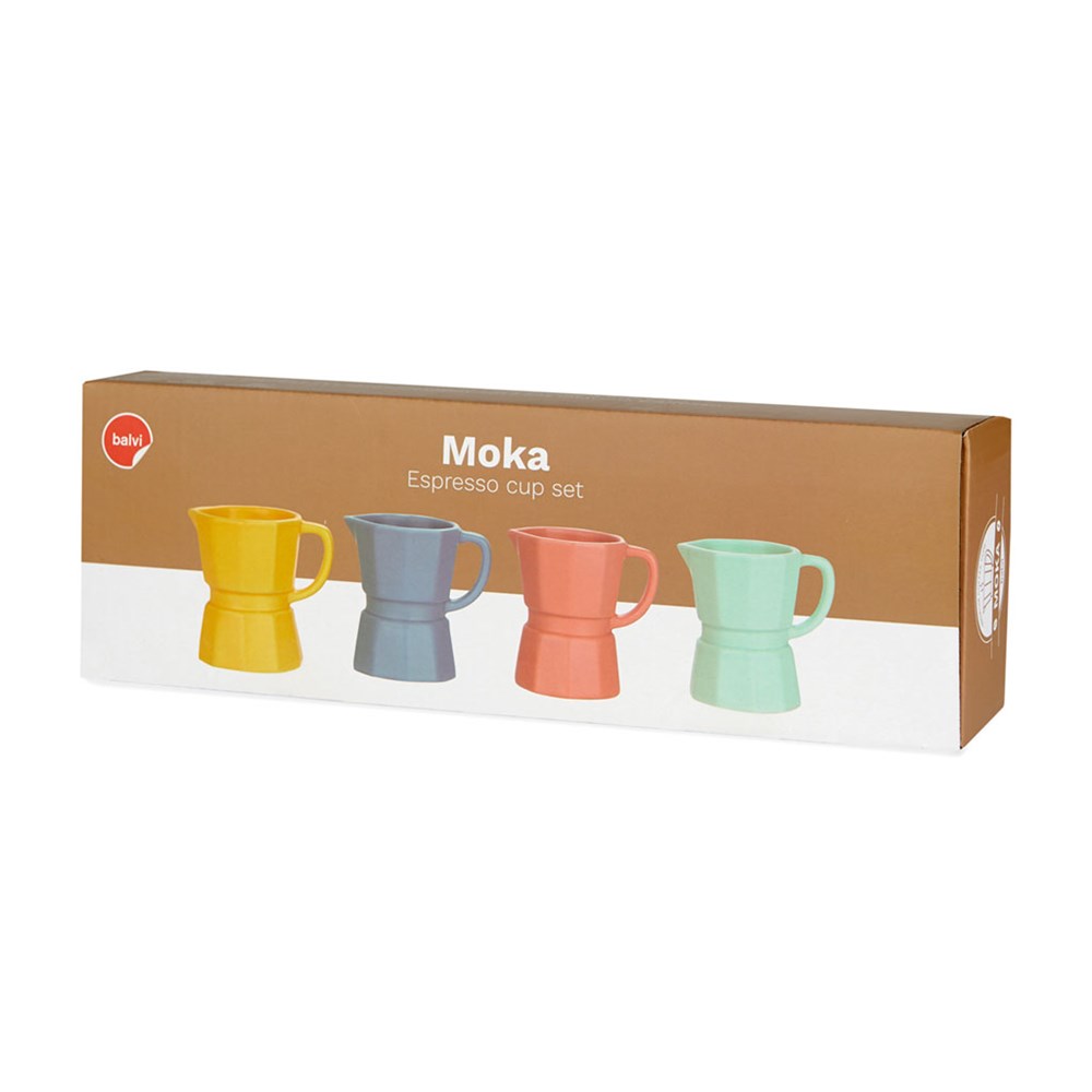 Set espresso-koppen,Moka,kleuren,keramiek