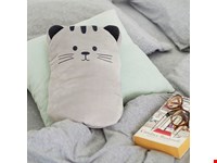 Warmwaterfles,Kitty,grijs,rubber/polyester