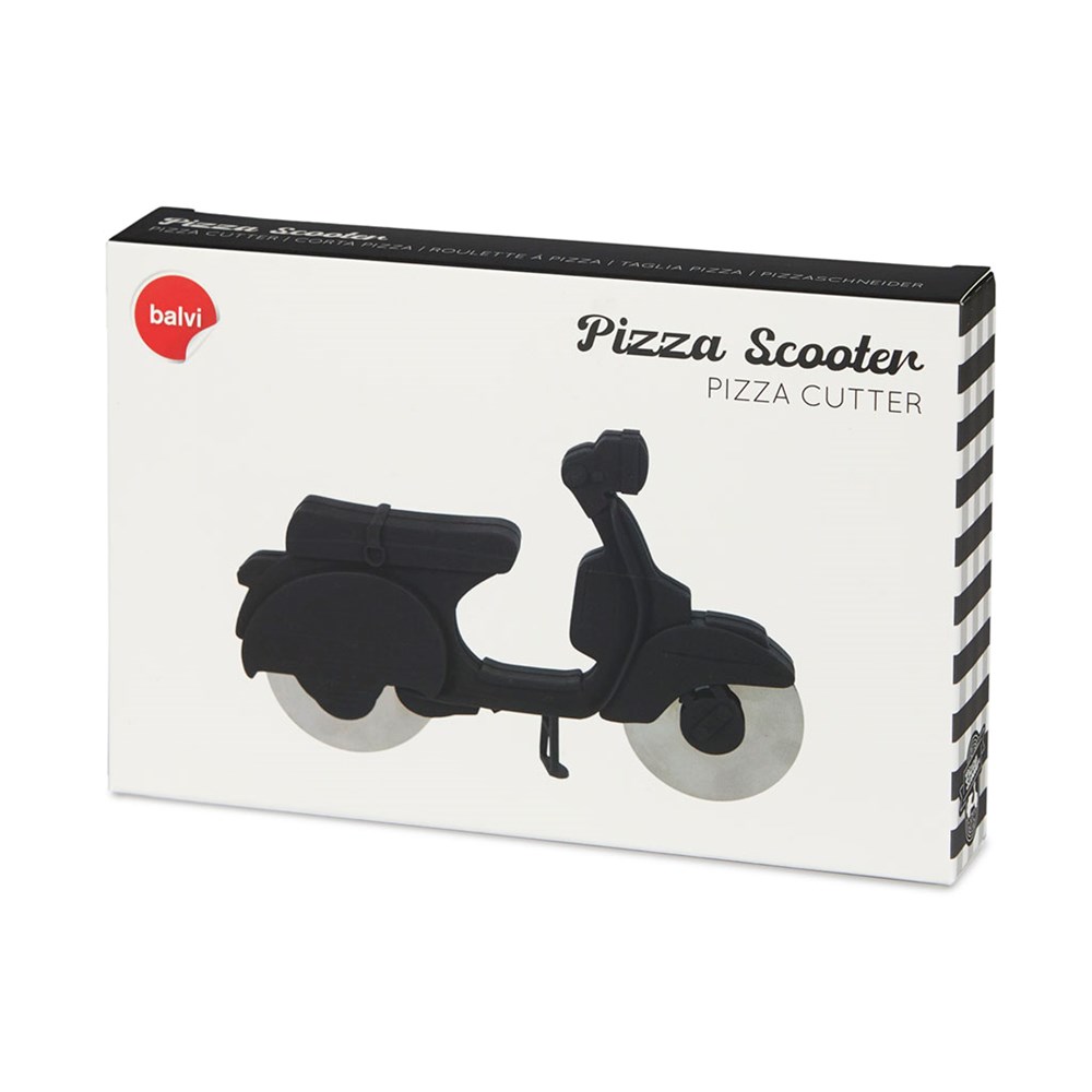 Pizzasnijder,Scooter,zwart,plastic/rvs