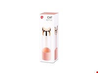 Fles,Cat,350 ml,roze,borosilicate