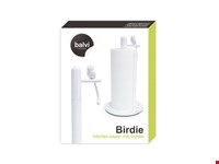 Keukenrolhouder,Birdie,wit,metaal