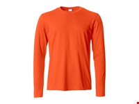 Clique - Basic-T L/S Diep-oranje XL