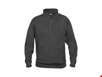 Clique - Basic Half Zip Antraciet Melange XL