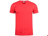 Clique - Basic-T V-neck Rood XXL
