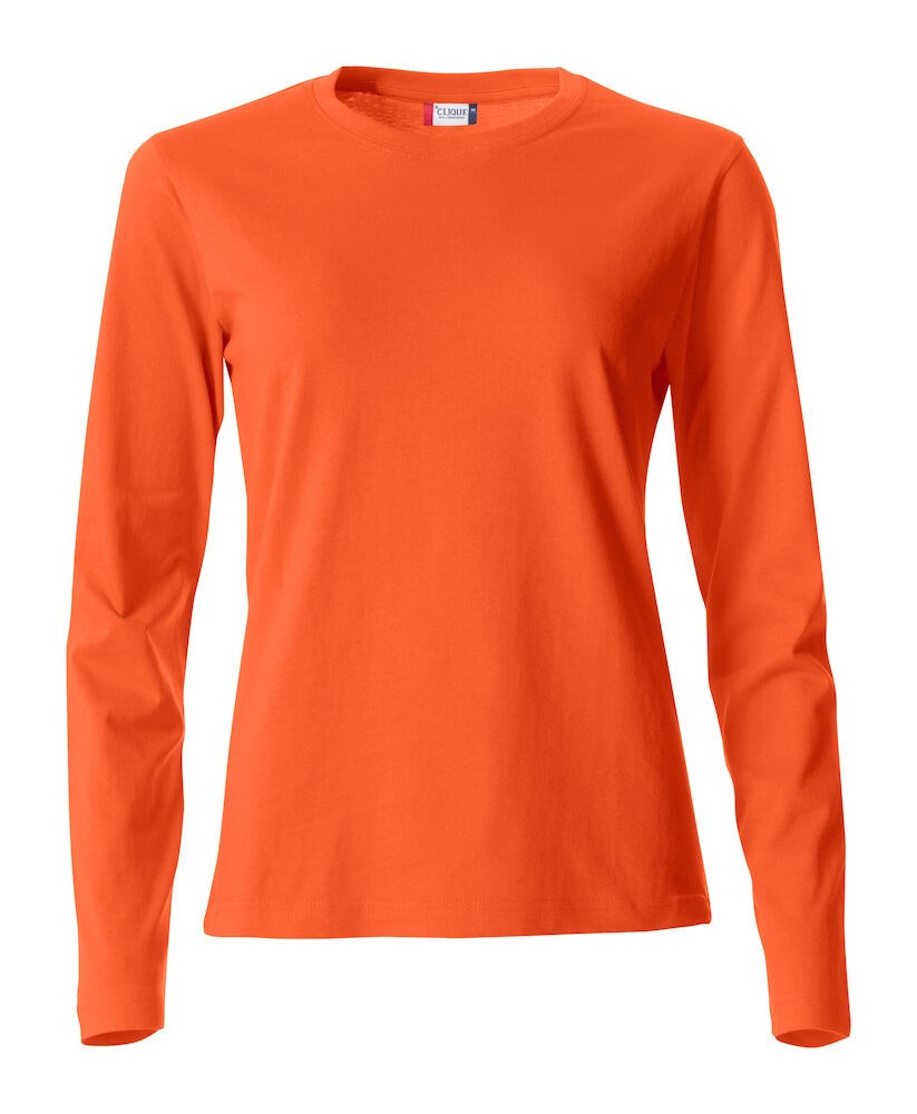 Clique - Basic-T L/S Women Diep-oranje XXL