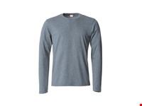 Clique - Basic-T L/S Grijs-melange S