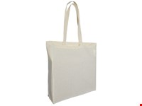 Katoenen tas met lang hengsels en souffle, 115 gr/m²