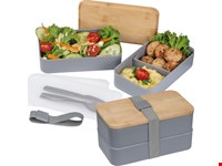 Dubbel-laags lunchbox van PP en bamboe